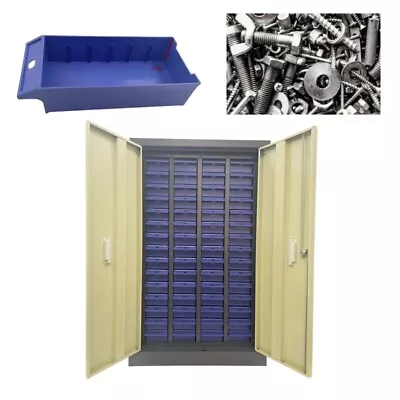 Metal Parts Storage Locker Parts Box Cabinet 60 Drawer Storage Shelving Cabinet • $315.84