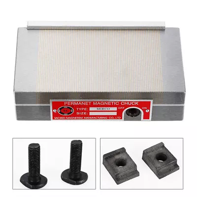 Rectangular Standard Permanent Magnetic Chuck Surface Grinder Magnetic 4 X7  NEW • $89