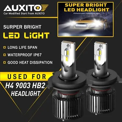 AUXITO H4 9003 LED Headlight Bulbs Hi Low Beam Conversion Kit 6000K Canbus EOA • $24.99