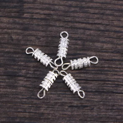 20 PCS Barrel Screw Clasps For Waist Beads Jewelry Making Tie Buckles Magnet • £6.85