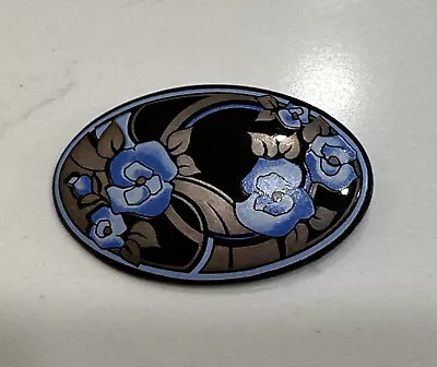 Michaela Frey Enamel Brooch Pin Floral Tagged & Signed • $35