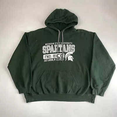 Green USA Michigan State Spartans Varsity Hoodie Size XL Oversized • £20.65