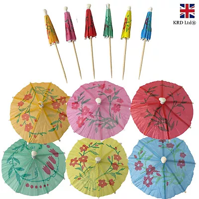 £3.65 • Buy Mini Umbrella Cocktail Sticks Paper Parasol BBQ Party Drinks Hawaiian DecorP9200