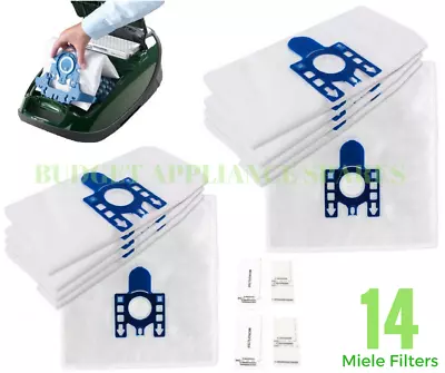 Miele Vacuum Dust Gn Bags + Filter Set S600 S400 S8330 S424 S8340 S2111 S456i • £14.99
