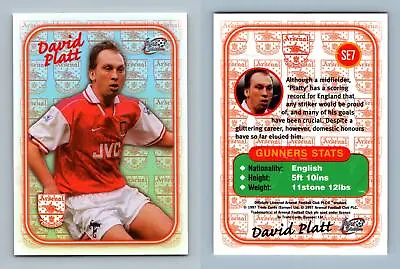 £0.99 • Buy David Platt #SE7 Arsenal Fans Selection 1997 Futera Embossed Trading Card