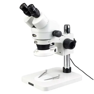 AmScope 7X-45X Inspection Dissecting Zoom Power Stereo Microscope With 64-LED Li • $613.12