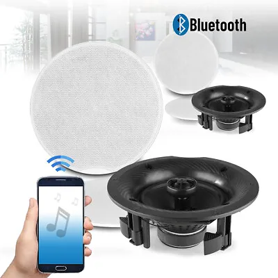 6.5  Multi Room Bluetooth Ceiling Speaker Set 2 Zone Music Home Sound System • £185