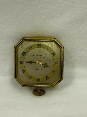 $119.95 • Buy Vintage Antique Waltham Car Automobile 8 Day Brass Clock Works