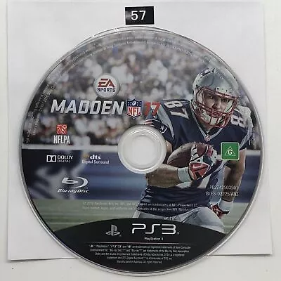 Madden NFL 17 PS3 Playstation 3 Game Disc Only Oz57 • $29.95