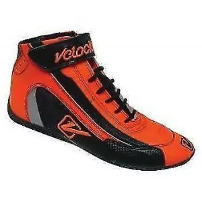 Velocita O06 Safety Driving Racing Shoes SFI Leather / Nomex Flo Orange Size 6 • $59.99
