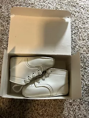 Vintage Baby Shoes White In Original Box - From 1970s • $18