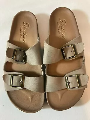 SKECHERS Granola Fresh Spirit Womens Taupe 2-Strap Slide Sandal #56090  • $16.76