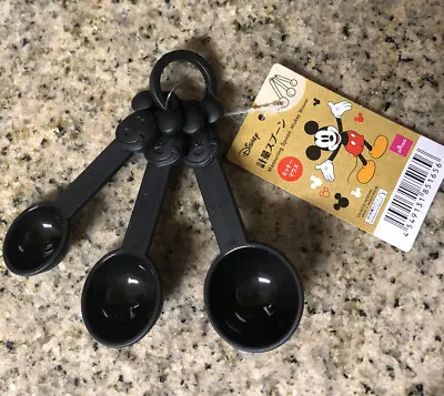 New~Disney Daiso Mickey Mouse Kitchen Black Plastic Measuring Spoons Japan • $12