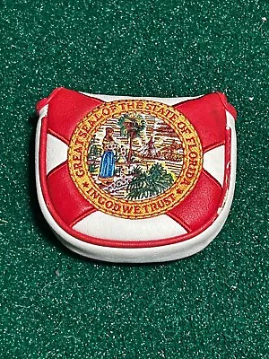CMC FLORIDA MALLET PUTTER HEADCOVER - Premium Flag Magnetic Cover GREAT • $16.95