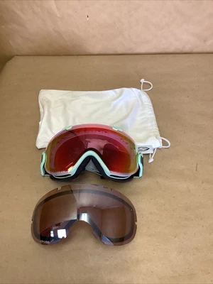$85 • Buy Smith Optics Mint Green Frame Ski Goggles With Pink I/OS Lenses In Case