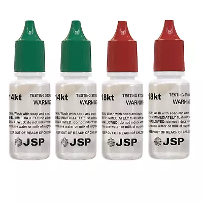 4 JSP Gold Metal Test 14K 18K Acid Karat Testing Solution Jewelry Tester Metals • $14.99