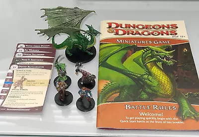 £39.99 • Buy Dungeons & Dragons D&D Miniatures Starter Set 5 Minis Green Dragon Yuan-Ti + 3 I