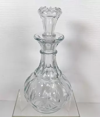 Glass Cruet Bottle Decanter W/ Glass Stopper 7  For Oil Vinegar Or Other Liquid • $9.99