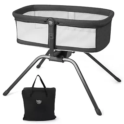 Rocking Bedside Bassinet Folding Baby Co Sleeper Crib W/Mattress & Carrying Bag • $106.95