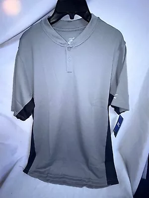 MIZUNO DryLite Men's Gray Baseball Shirt Lightweight Performance Size YM • $19.99