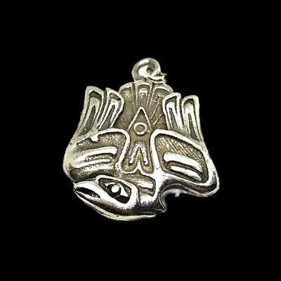 HAIDA Sterling Silver Diving EAGLE Totem Northwest 925 Pendant Charm Vintage • $99