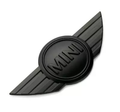 NEW Black MINI Cooper CLUBMAN S FRONT HOOD Emblem Badge Sticker R50 R52 R57 ONE- • $11.99