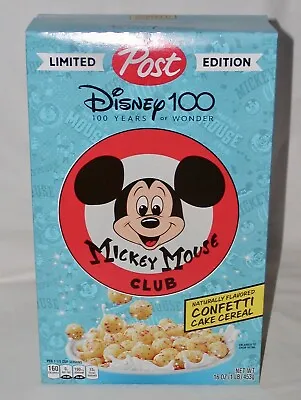 POST DISNEY 100 YEARS OF WONDER Confetti Cake Cereal 16oz. - Sealed Box • £9.17