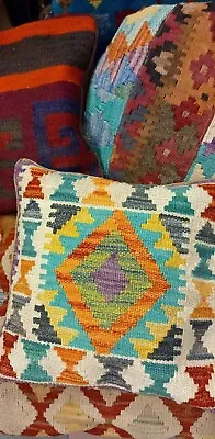 Handmade Cushion Covers - Square Rectangle Round Made Of Afghan Kilims • £15.99