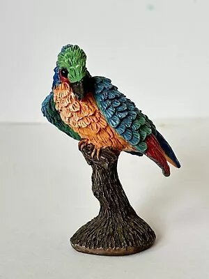 VTG 3” Apsit Macaw Bird On Perch Miniature Wildlife Figurine • $17