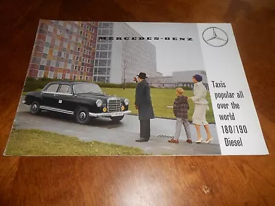 1960 (?) Mercedes Benz Taxis Brochure / Catalog 180 & 190 Diesel Models • $14.99