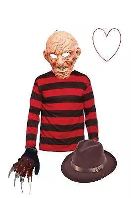 £8.49 • Buy Freddy Krueger Latex Mask Glove Hat Jumper Halloween Nightmare Fancy Dress