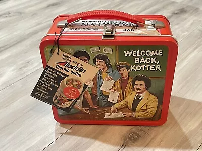 Super Rare Vintage 1977 Aladdin Welcome Back Kotter Metal Lunchbox Plus Thermos • $299.99