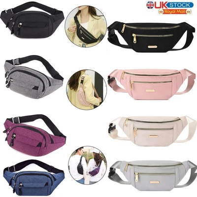 £5.19 • Buy Bum Bag Fanny Pack Travel Waist Bags Festival Money Belt Pouch Holiday Wallet UK