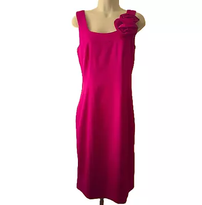 Michaela Louisa Magenta Pink Flower Dress Size 10 Wedding Special Occasion • £17.50