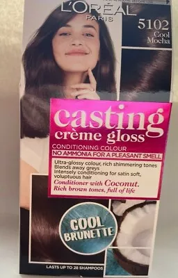 L'OREAL Casting Creme Gloss In Semi Permanent Hair Colour COOL MOCHA NO 5102 • £13.50