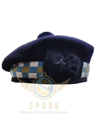 Scottish Military Piper Bonnet Beret Balmoral Army Caps Scotts Hat Diced Caps • $25.64