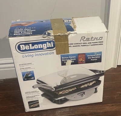 $65 • Buy New De'Longhi CGH800 Retro Contact Grill And Panini Grill - New - Open Box