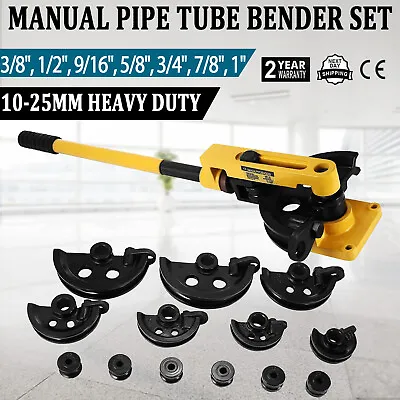 Pipe Bender Manual Bench Bending Machine 3/8 -1  Tube Bender Set 7 Dies • $215.90