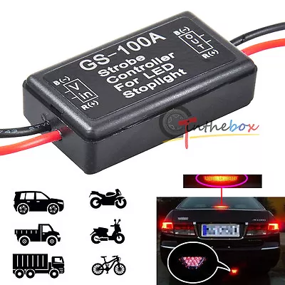 $5.99 • Buy 12V GS-100A LED Brake Stop Tail Light Strobe Flash Module Controller Box Module