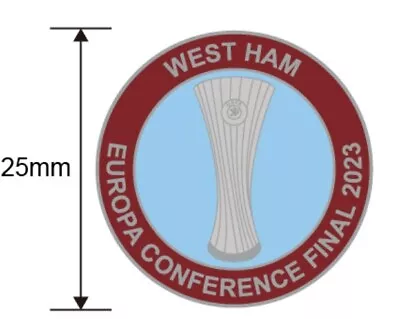 £4.75 • Buy West Ham European Final Prague 2023 Claret & Blue Enamel Pin Badge - Pre Order