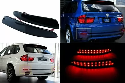 $25.99 • Buy 2x SMOKE LENS 48-SMD LED REAR BUMPER REFLECTOR BRAKE LIGHTS FOR 07-13 BMW E70 X5