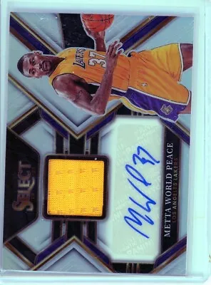 Metta World Peace 2022-23 Select Memorabilia Silver Auto 47/199 • $23