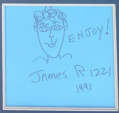 James Rizzi  ENJOY 1991 Original Hand Signed Drawing  2-D Pop Art  Framed Art • $1295