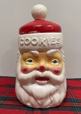 Vintage 1973 Empire Plastic Blow Mold Santa Claus Head Cookie Jar • $54