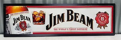 Jim Beam Embossed Metal Sign Perfect For Bar Man Cave   • $69.90