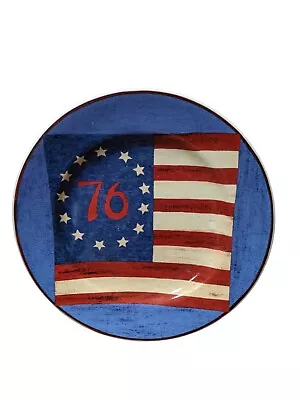 2 Spirit Of The Flag Brandon House Warren Kimble Salad Plates '76 American Flag • $13.99