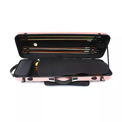 4/4 Violin Case Carbon Fiber Violin Box Music Sheet Bag Pink Rose Gold Case • $153.35