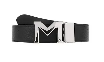 Montblanc 127697 Leather Starp M Buckle Free Cutting Belt 3x120cm EU Made Fedex • $299