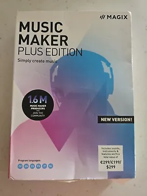 NEW Music Maker Plus Edition Magix Create Music Plus Sounds Instruments Windows • £20.10