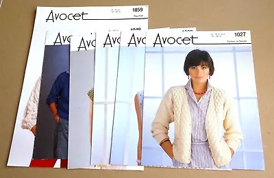 Multi-list Selection Of Avocet Mens/lady's Used Knitting Patterns  (h) • £2.95